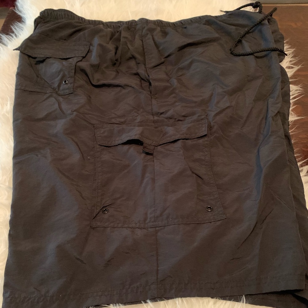 King Size 3XL.  Black swim trunks